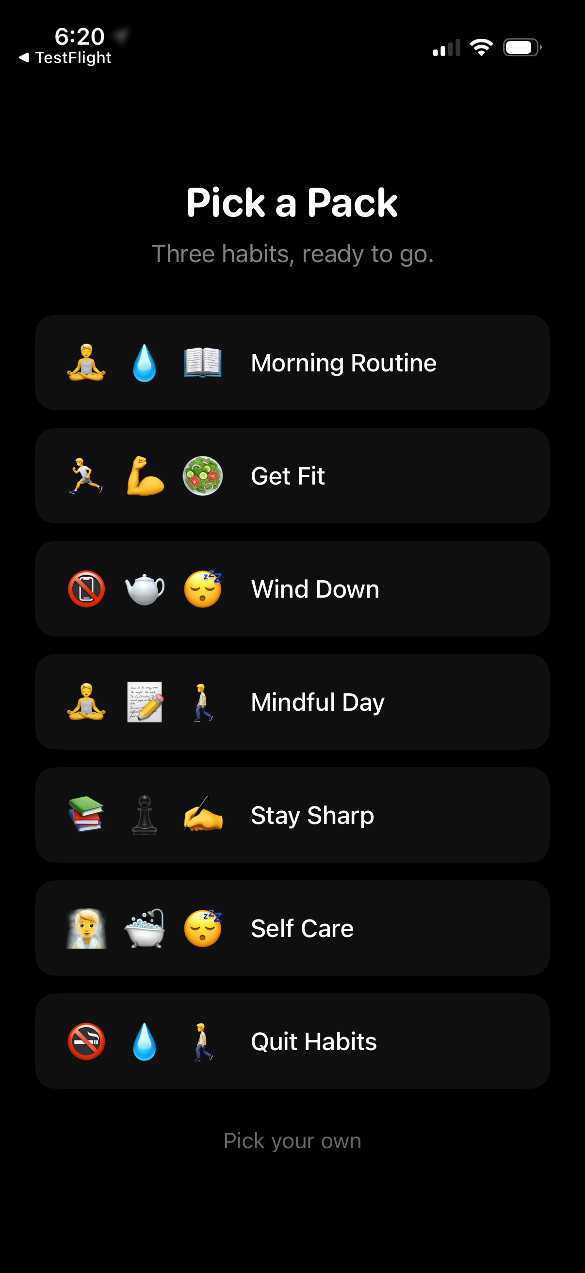 Still Intent - habit packs
