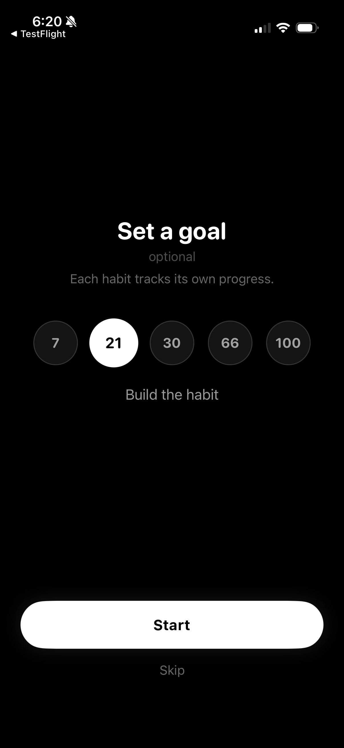 Still Intent - set a goal